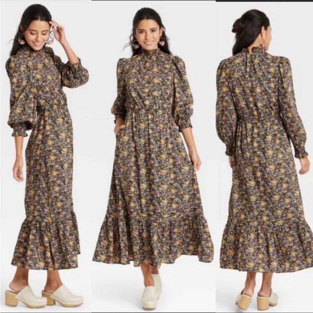 Universal Thread maxi floral prairie cottage core maxi dress size Large